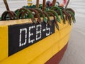 Close up of anchors on the fishing boat.