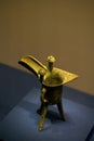 Close-up of ancient Chinese bronze artifacts