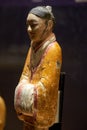 Close-up of ancient Chinese pottery figurines