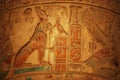 Close-up of an ancient column in Temple of Kom Ombo, Egypt Royalty Free Stock Photo