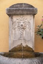 Fountain on a caduceus sculpture