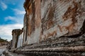 Close up ancient Greek inscription on stone block, Ephesus, Turkey Royalty Free Stock Photo