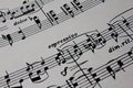 Close-up Ancient Sheet Music Royalty Free Stock Photo