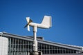 Close up of the anemometer on top of the pole Royalty Free Stock Photo