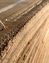 Stack of Corrugated Cardboard Sheets Royalty Free Stock Photo