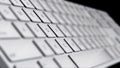 Close-up animation of white buttons of keyboard. Computer keyboard, animation