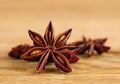 Close up Aniseed on wood table