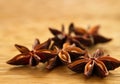 Close up Aniseed on wood table