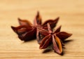 Close up Aniseed on wood table