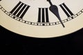 Close Up of Antique Clock Face Royalty Free Stock Photo