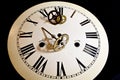 Close Up of Antique Clock Face Royalty Free Stock Photo