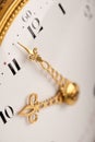 Close-up of antique gold clock Royalty Free Stock Photo