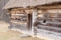 Close-up of antique hut with a straw roof Royalty Free Stock Photo