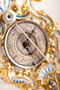 Close-up of antique porcelain clock Royalty Free Stock Photo