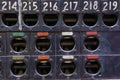 Close-up of Antique Telephone Switchboard Royalty Free Stock Photo