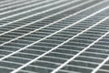 Metal Grating Grid Closeup. Steel Texture Pattern. Industrial Background Anti Slip Walkway Royalty Free Stock Photo