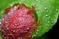 close-up of aphids on a rose leaf