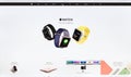 Close up Apple Inc. website on imac retina screen showcasing the apple watch