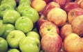 Close-up of apples on display in market Royalty Free Stock Photo