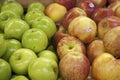 Close-up of apples on display in market Royalty Free Stock Photo