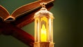 arabic lantern and holy koran