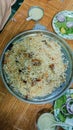 Close Up of Arabic Rice Dish Biryani Bukhari Royalty Free Stock Photo