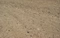 Close up of arable land soil recently ploughed for new season Royalty Free Stock Photo