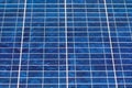 Close up of an array of photo voltaic solar panels