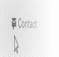 Close Up Arrow Cursor and Web Site Contact Menu Item Icon Royalty Free Stock Photo