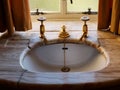 Close-up of Art Deco style sink Royalty Free Stock Photo