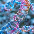 Close-up artistic images and Genetic Structures and DNA their structures with artistic flair. Royalty Free Stock Photo
