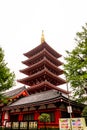 Closeup of Asakusa Sensoji Kannon Temple at Tokyo, Japan