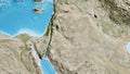 Jordan area. Satellite map Royalty Free Stock Photo