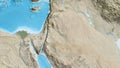 Jordan area. Satellite map Royalty Free Stock Photo