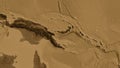 Papua New Guinea area. Sepia elevation map Royalty Free Stock Photo