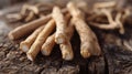 Close-Up of Ashwagandha Root, Healing Concept, herbal Wellness