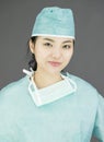 Close up of a Asian female surgeon