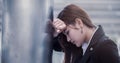 Asian Lonely sad woman deep in thoughts Royalty Free Stock Photo