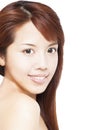 Close up of asian young woman face Royalty Free Stock Photo