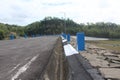 Close up of Asphalt Road over the dam