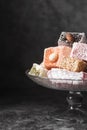 close up assorted sortiments turkish delight. High quality photo