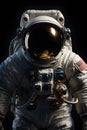 A close up of an astronaut