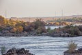 Close up of the Aswan low dam near Jazirat Salujah Royalty Free Stock Photo