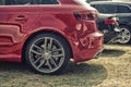 Close up on Audi car on Motorclassic show