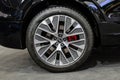 Close-up of Audi Q8 e-tron wheel, decorative new design alloy wheels