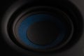 Close Up Audio Speaker or Woofer Cone with Blue Mesh Detail Royalty Free Stock Photo