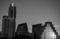 Close Up Austin Downtown Monochrome Skyline Cityscape