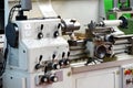 Close Up of Automated Lathe Machine