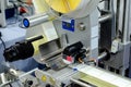 Close-up of  Automatic Sticker Labelling Machine Royalty Free Stock Photo