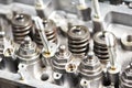 Close-up of automobile cylinder head Royalty Free Stock Photo